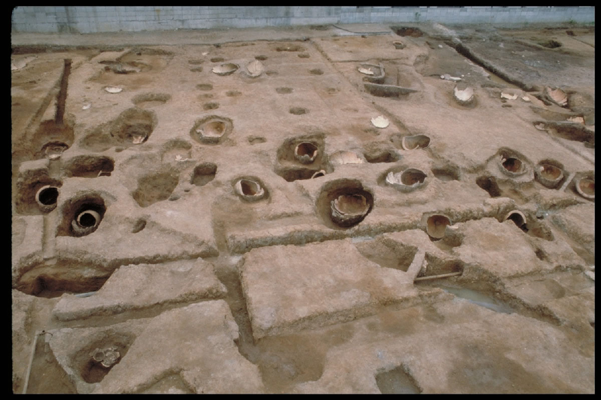 比恵遺跡の甕棺墓群