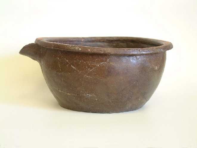 朝鮮王朝・褐釉陶器片口鉢
