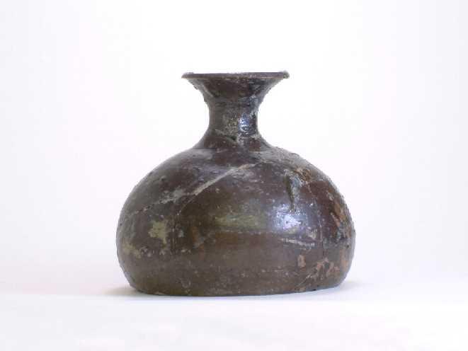 朝鮮王朝・褐釉陶器瓶