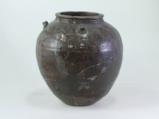 中国・褐釉陶器四耳壺 （中世） | マイコレ（埋蔵文化財コレクション 